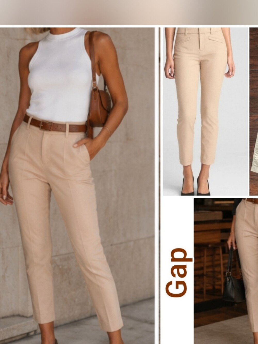 GAP TAN SKINNY ANKLE KHAKI JEANS 🖤🩶
